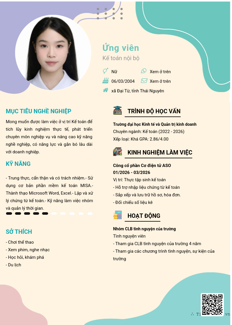 CV ứng viên