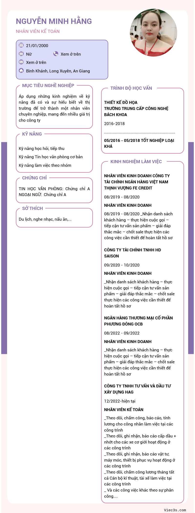 CV ứng viên