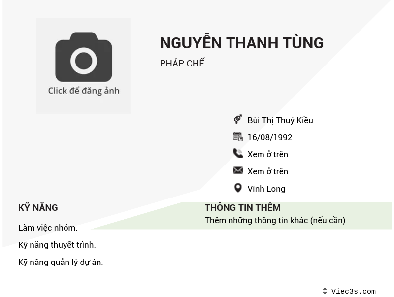 CV ứng viên