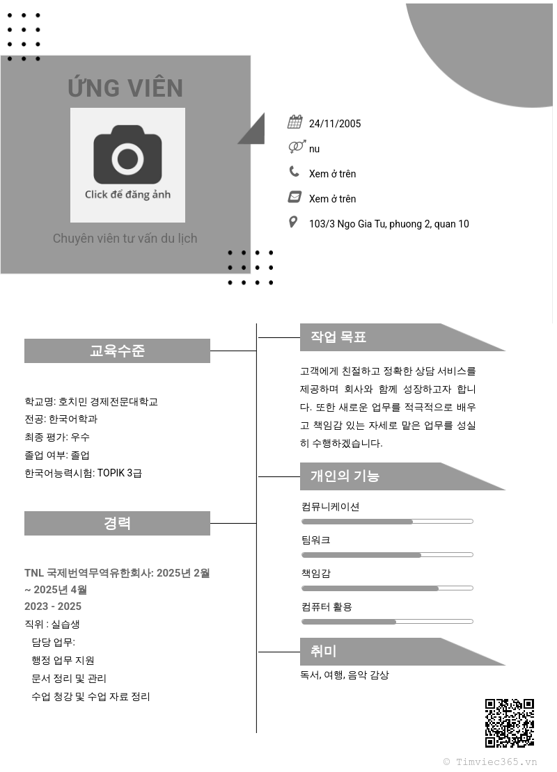 CV ứng viên