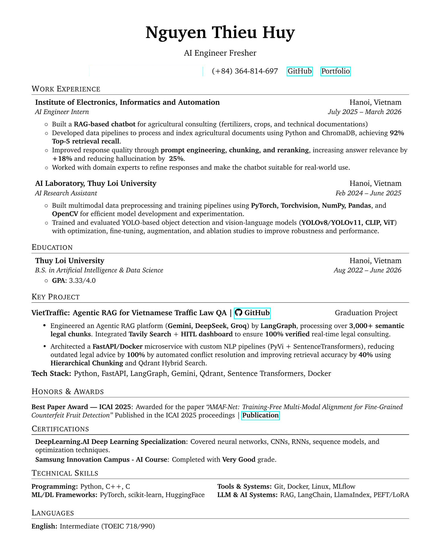 CV ứng viên