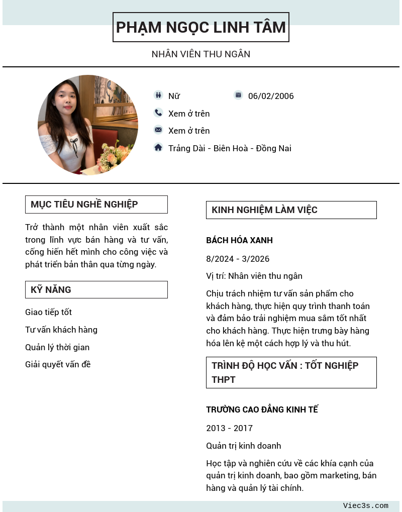 CV ứng viên