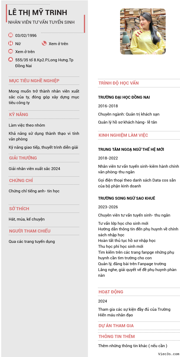 CV ứng viên