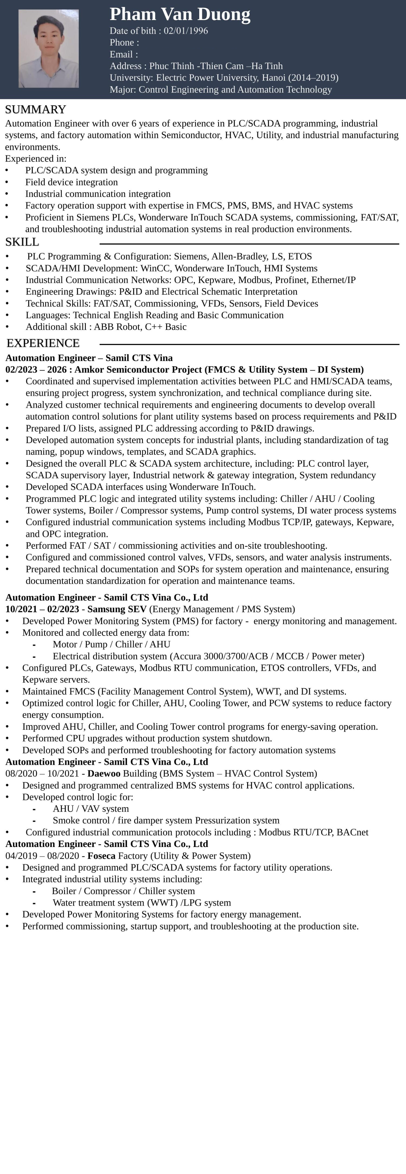 CV ứng viên
