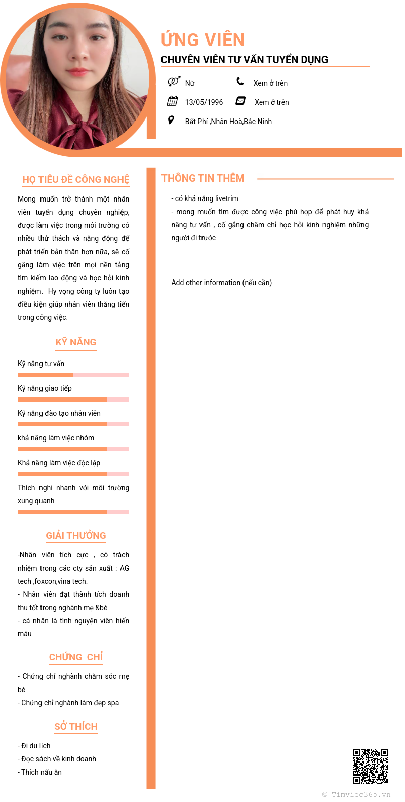 CV ứng viên