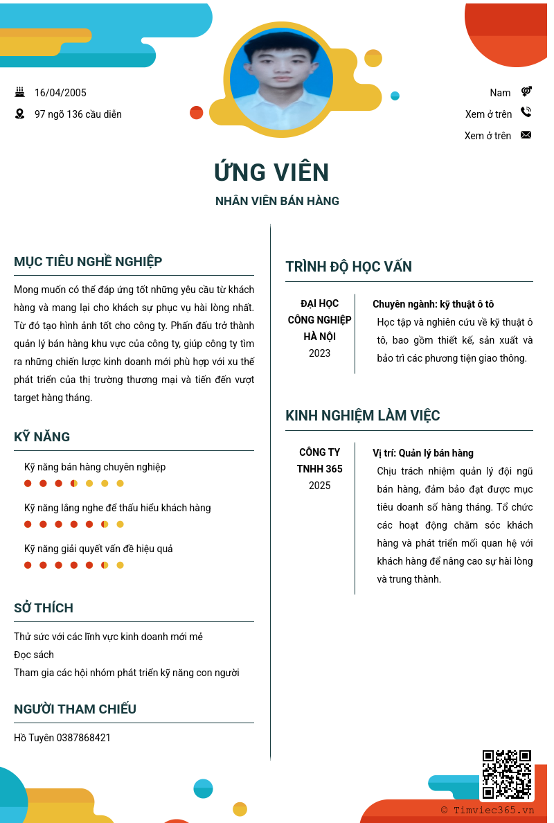 CV ứng viên