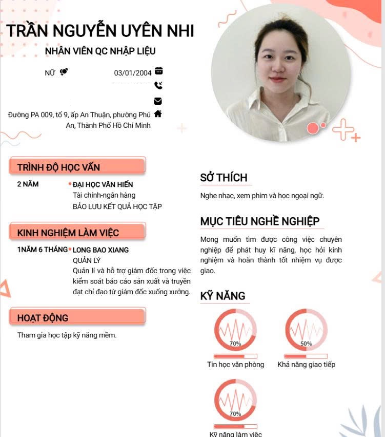 CV ứng viên