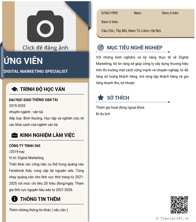 CV ứng viên
