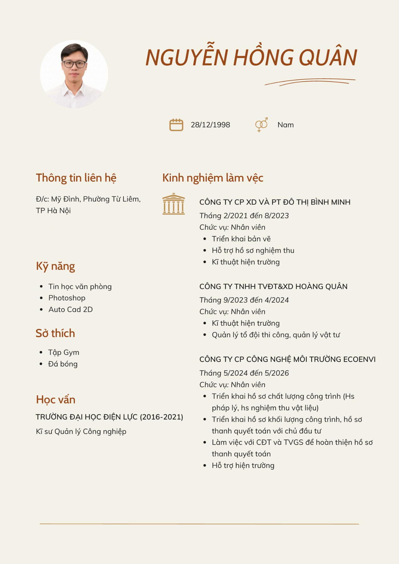 CV ứng viên