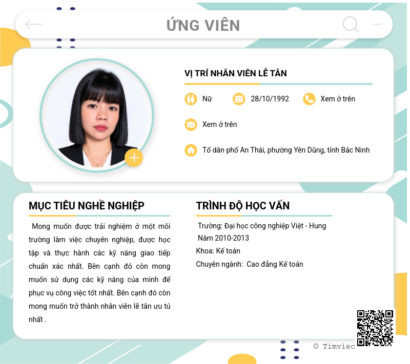 CV ứng viên