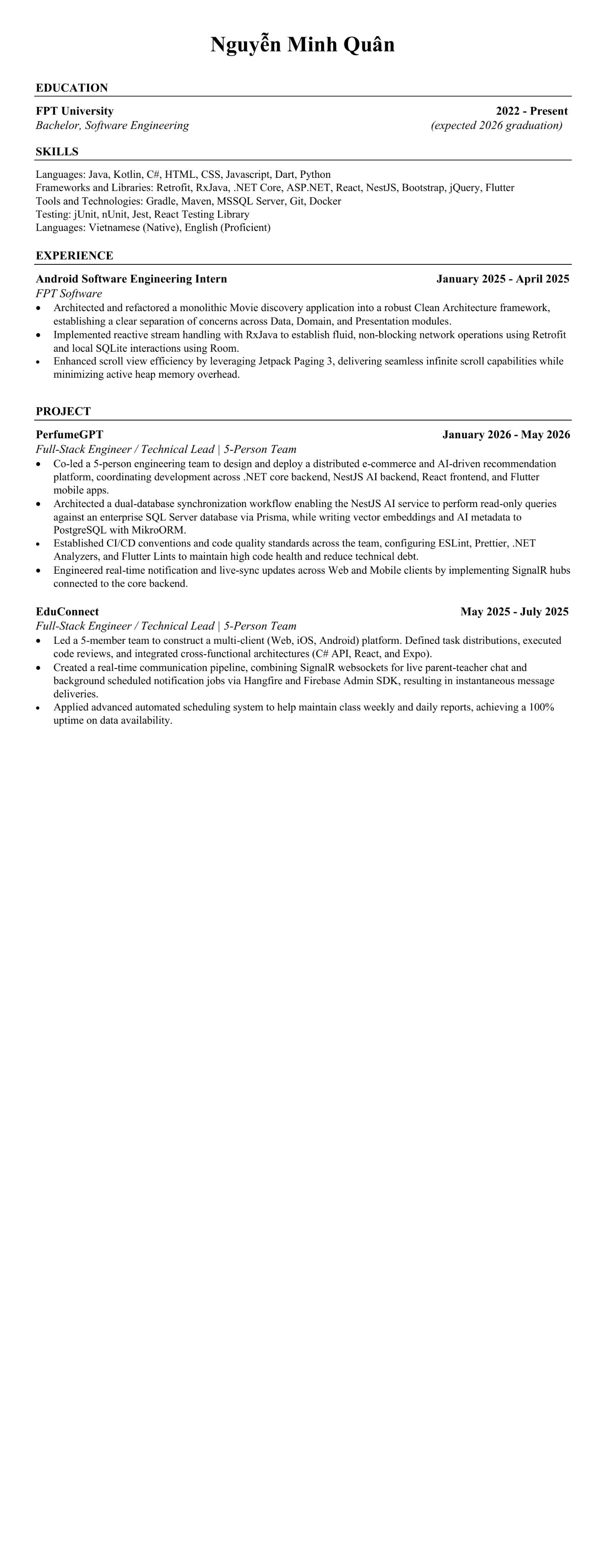 CV ứng viên