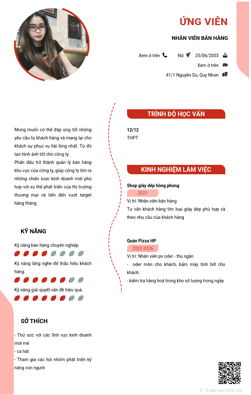 CV ứng viên