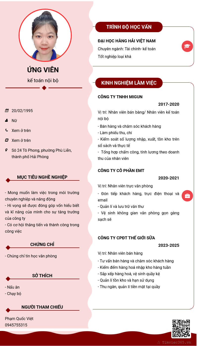 CV ứng viên