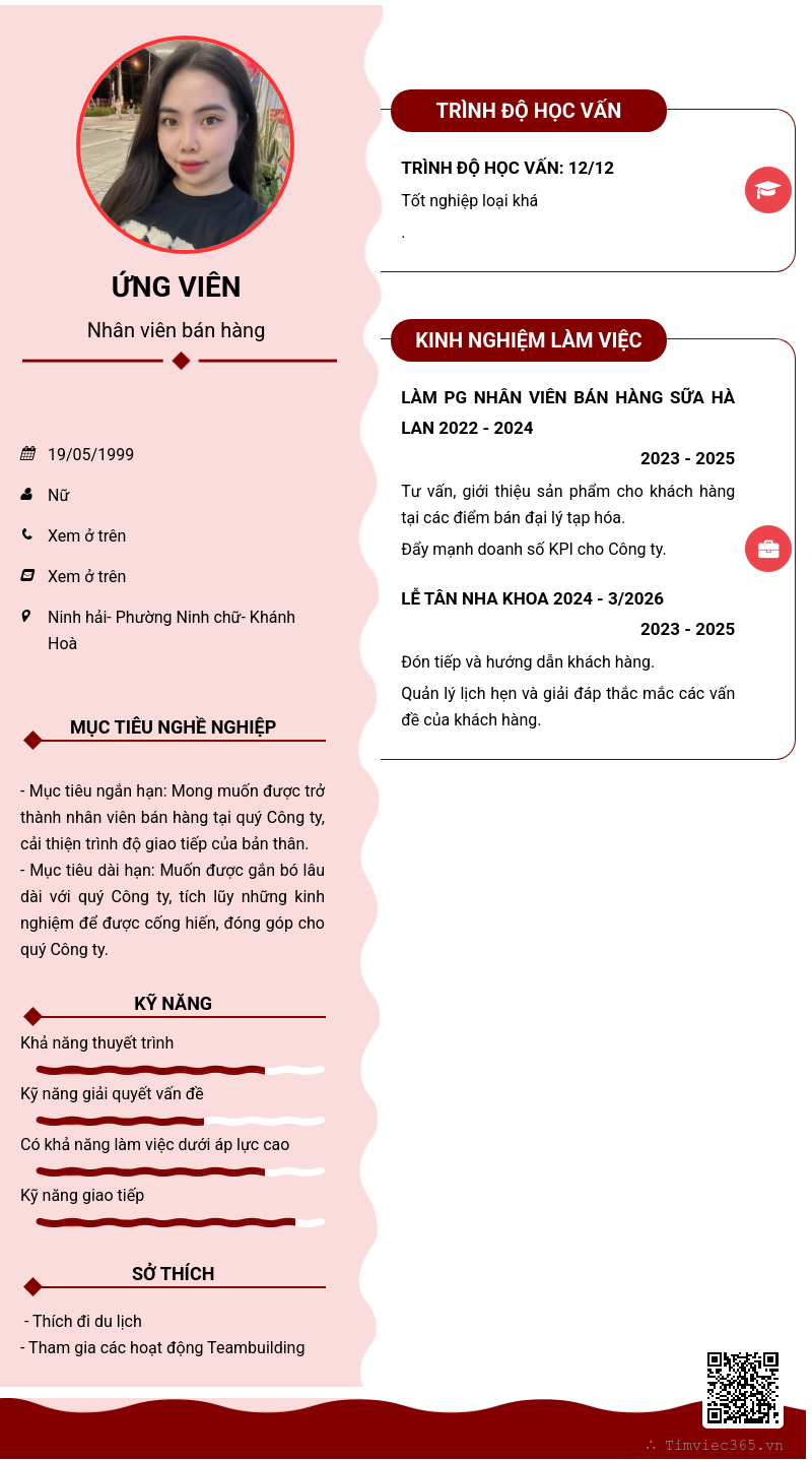 CV ứng viên