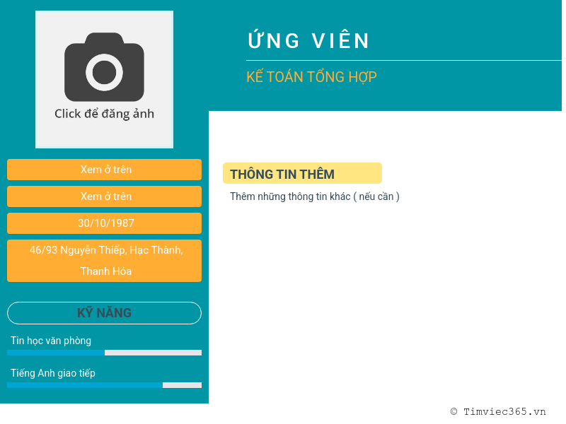 CV ứng viên