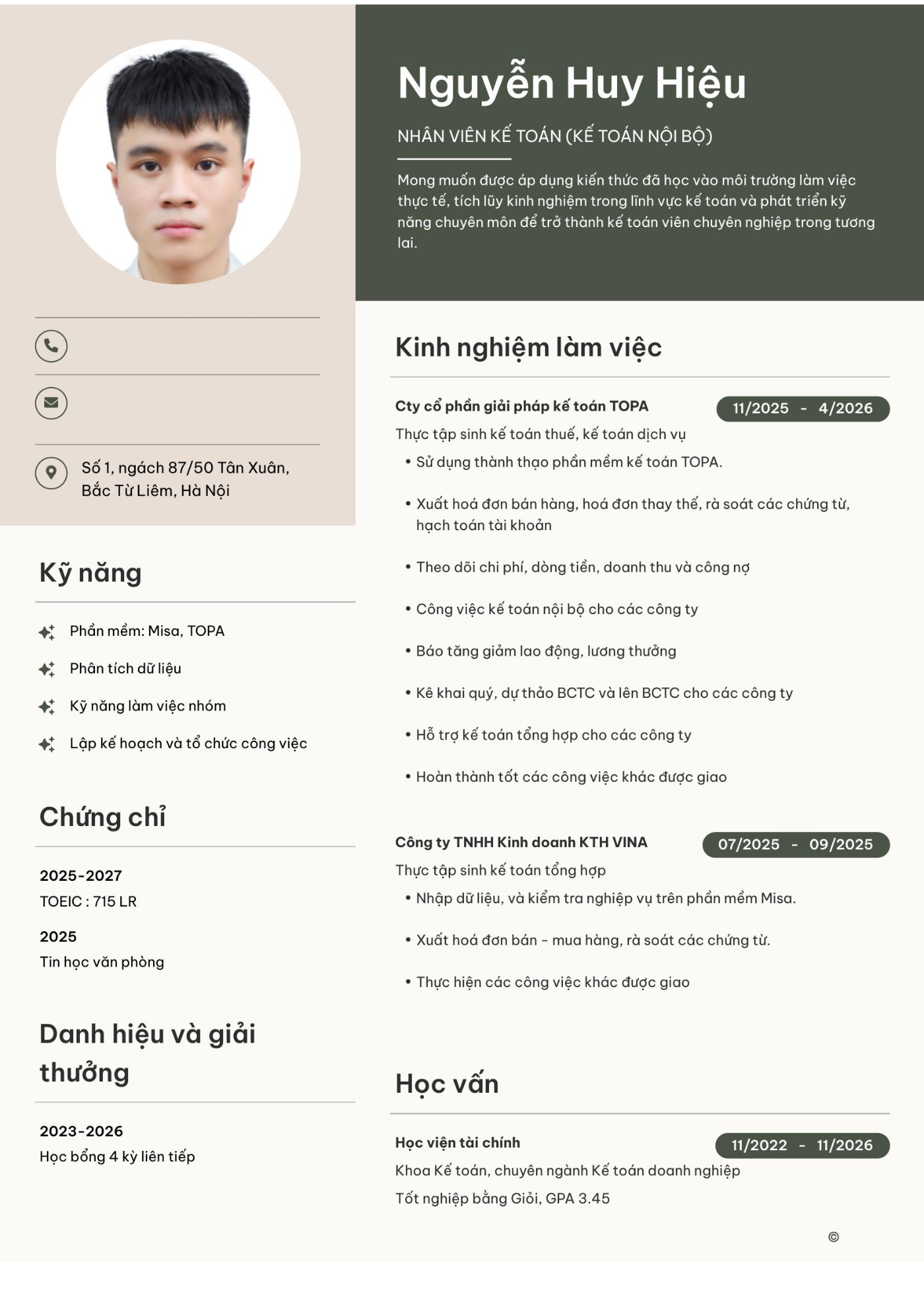 CV ứng viên