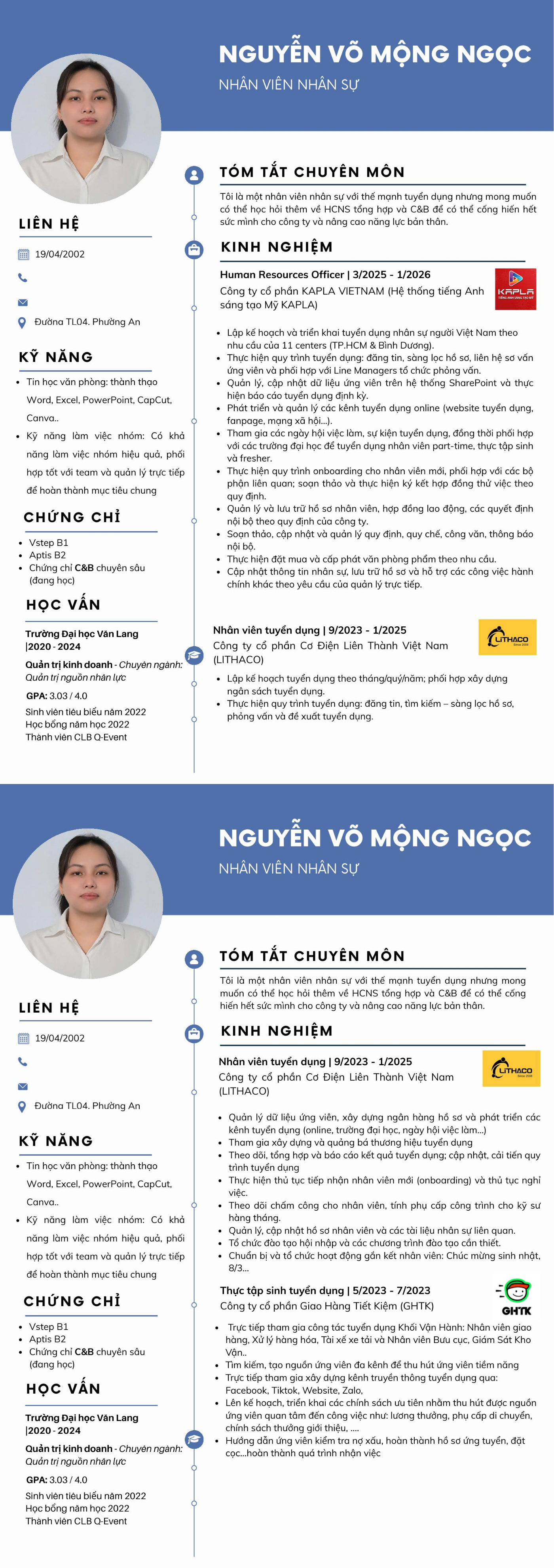 CV ứng viên