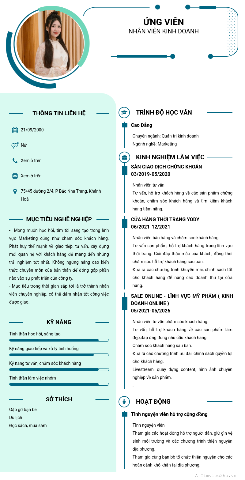 CV ứng viên