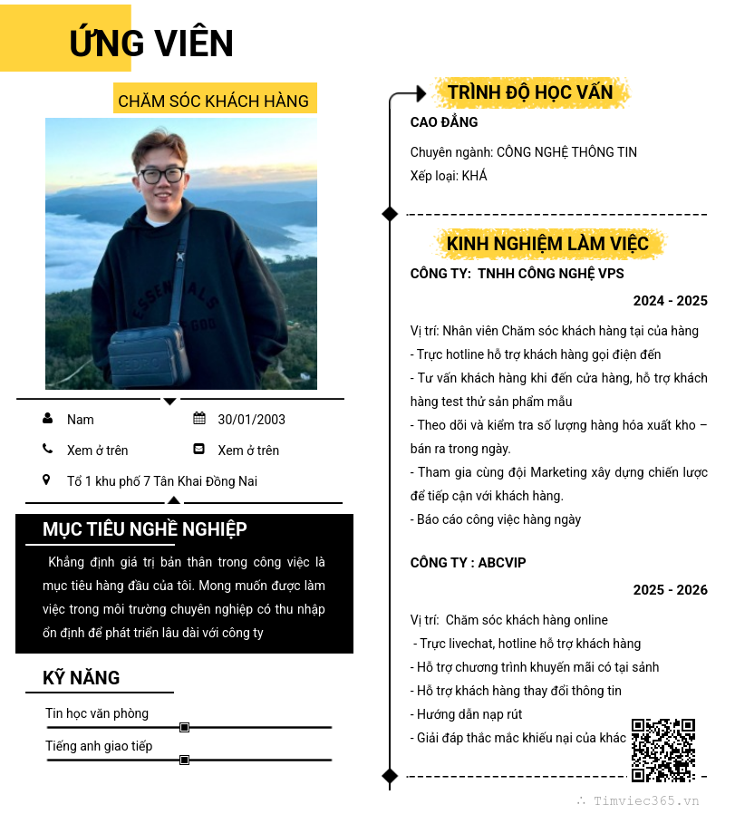 CV ứng viên