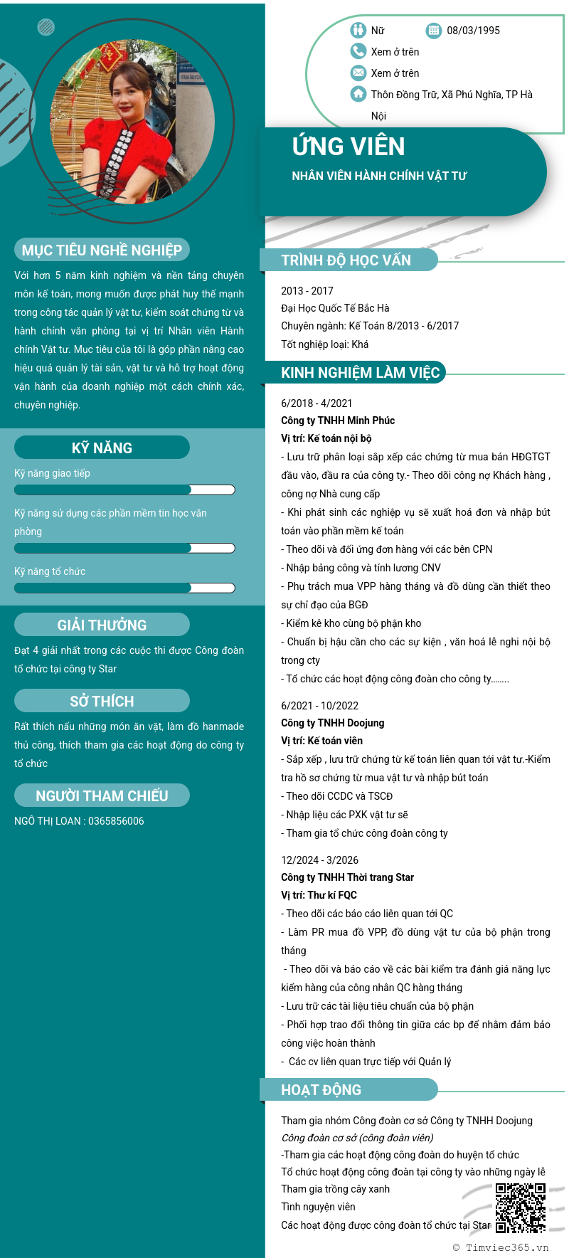 CV ứng viên