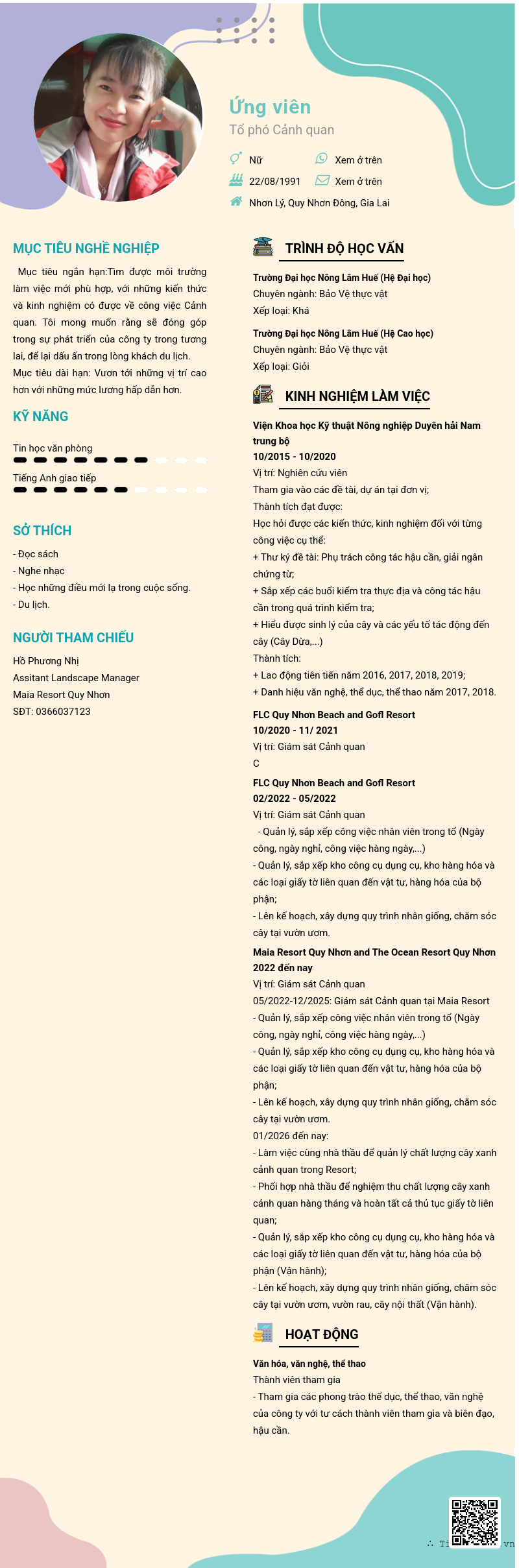 CV ứng viên
