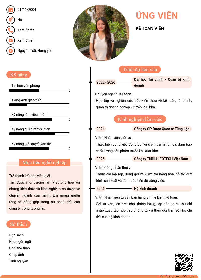 CV ứng viên