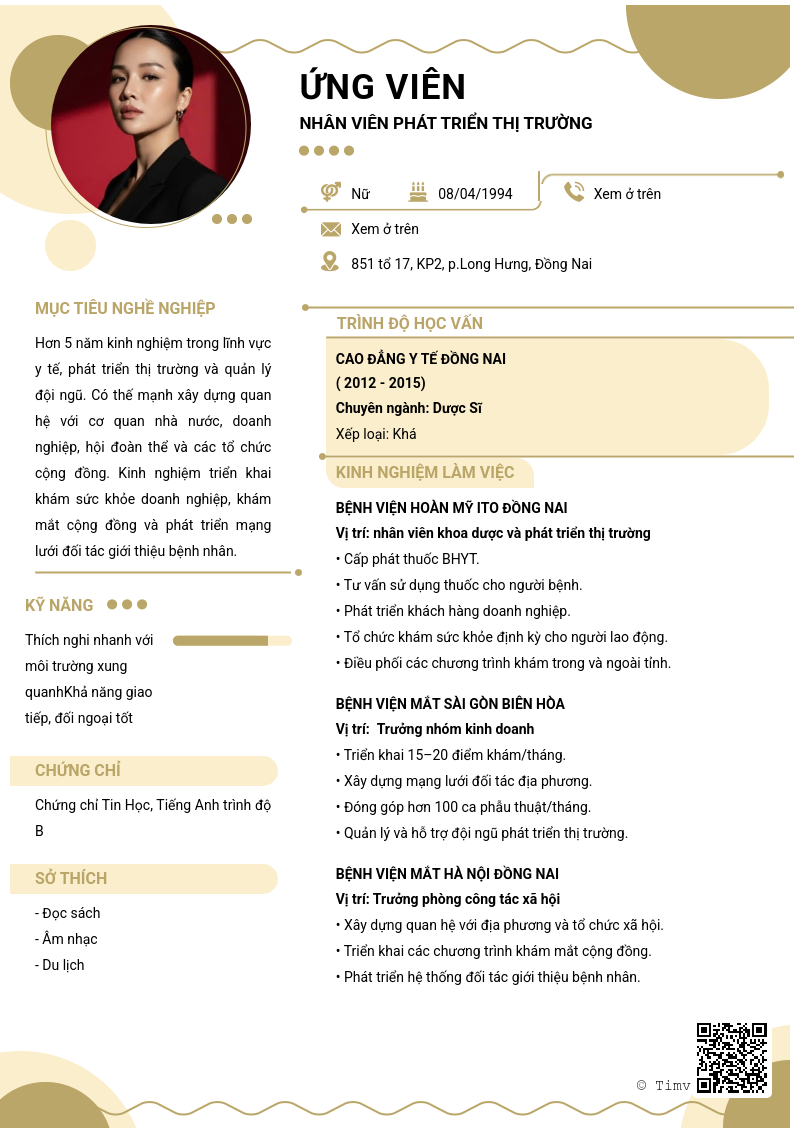 CV ứng viên