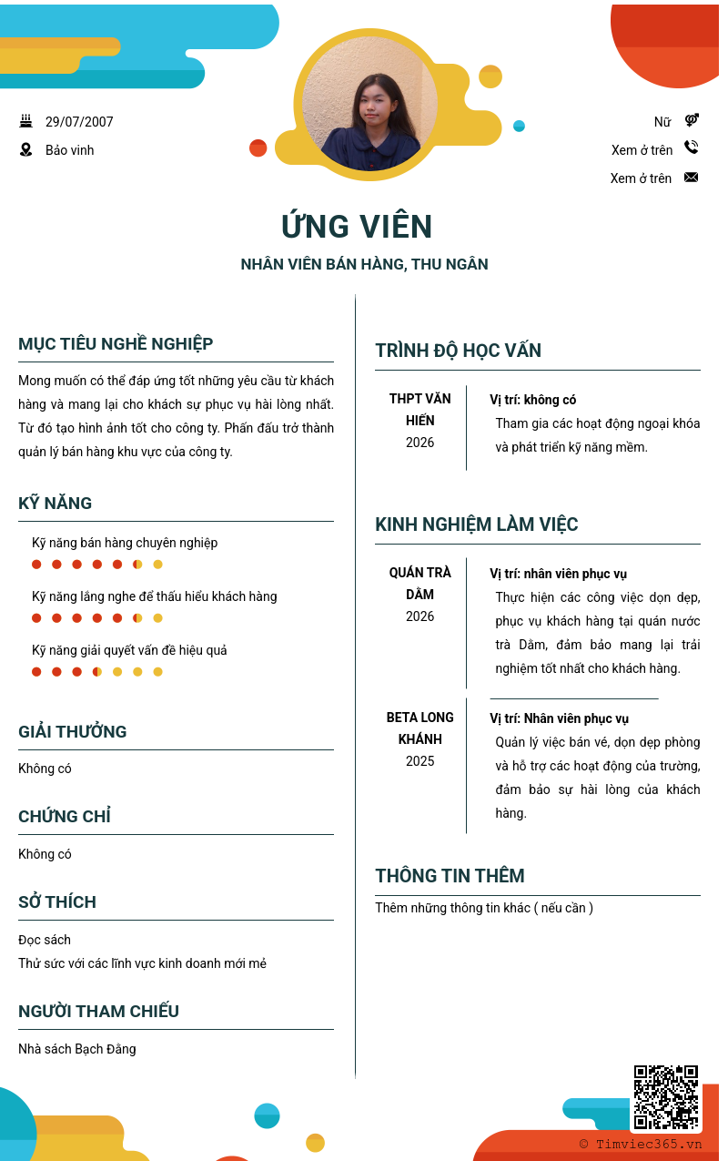 CV ứng viên