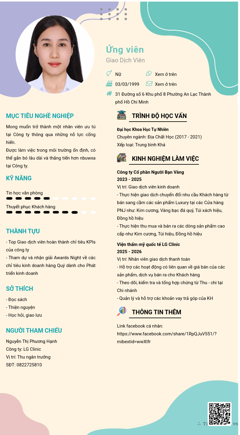 CV ứng viên