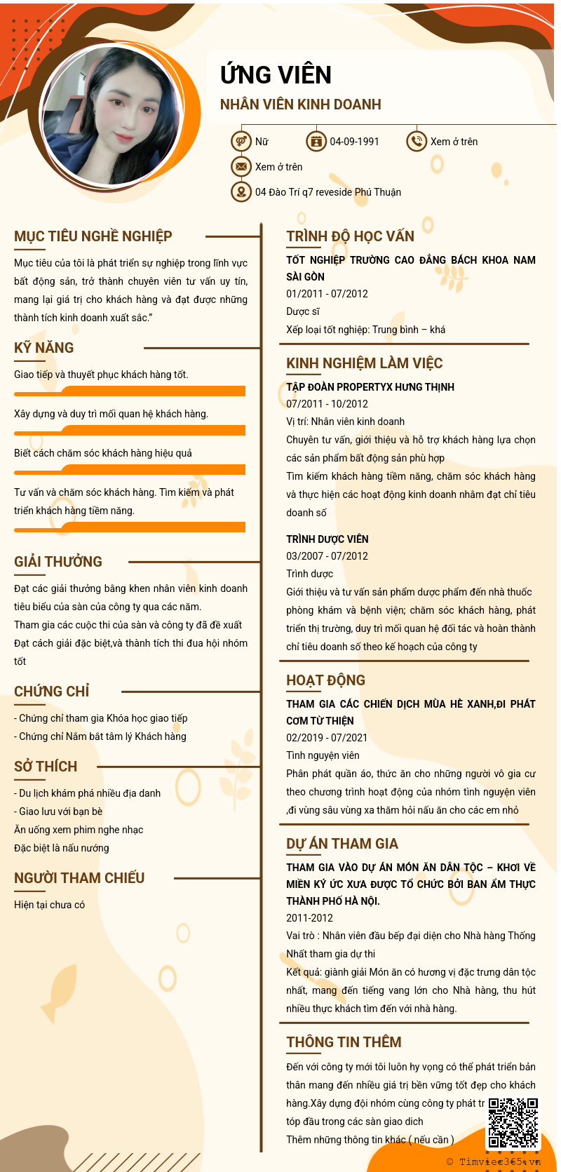 CV ứng viên