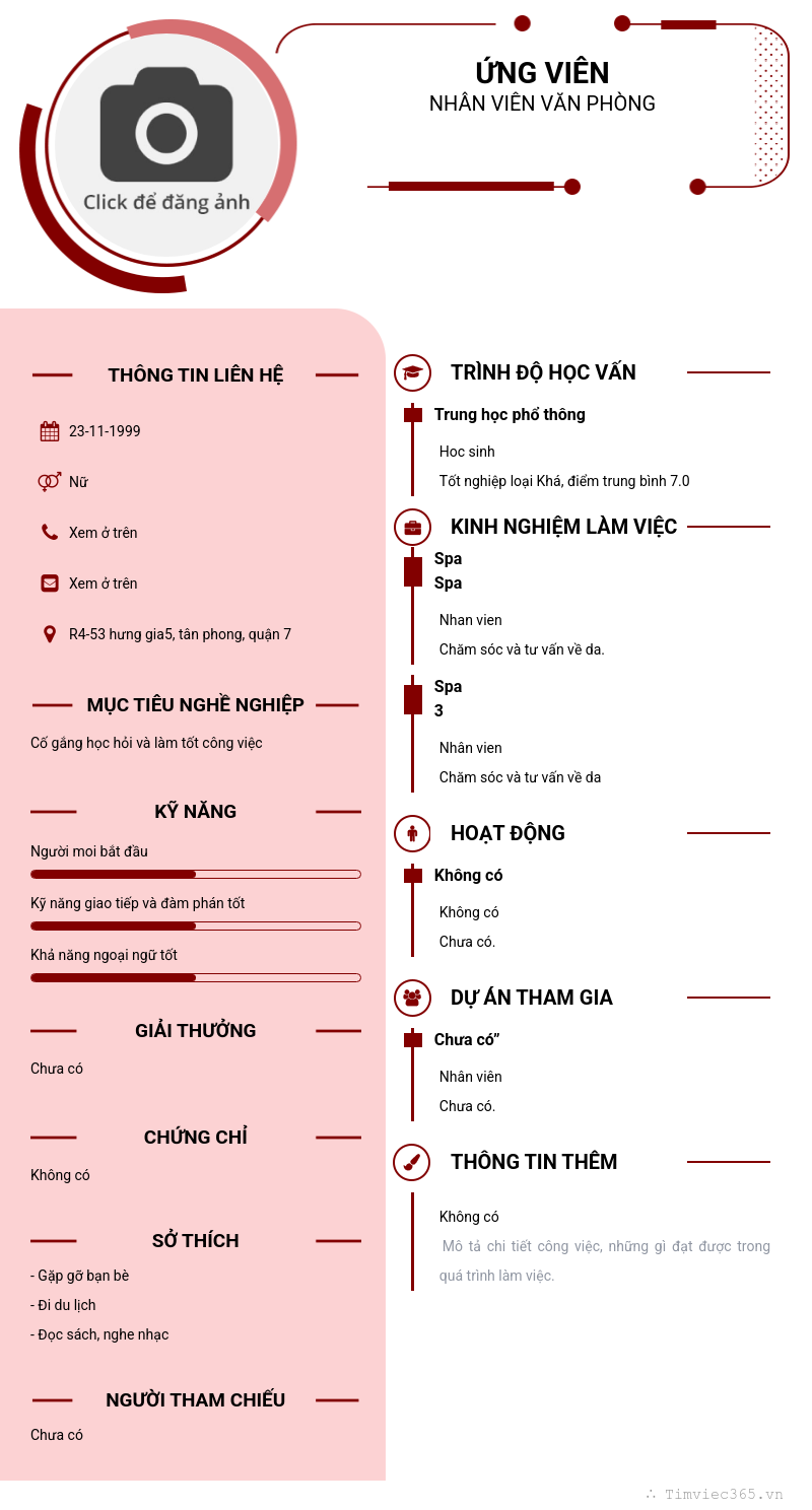 CV ứng viên