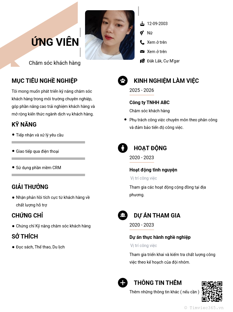 CV ứng viên