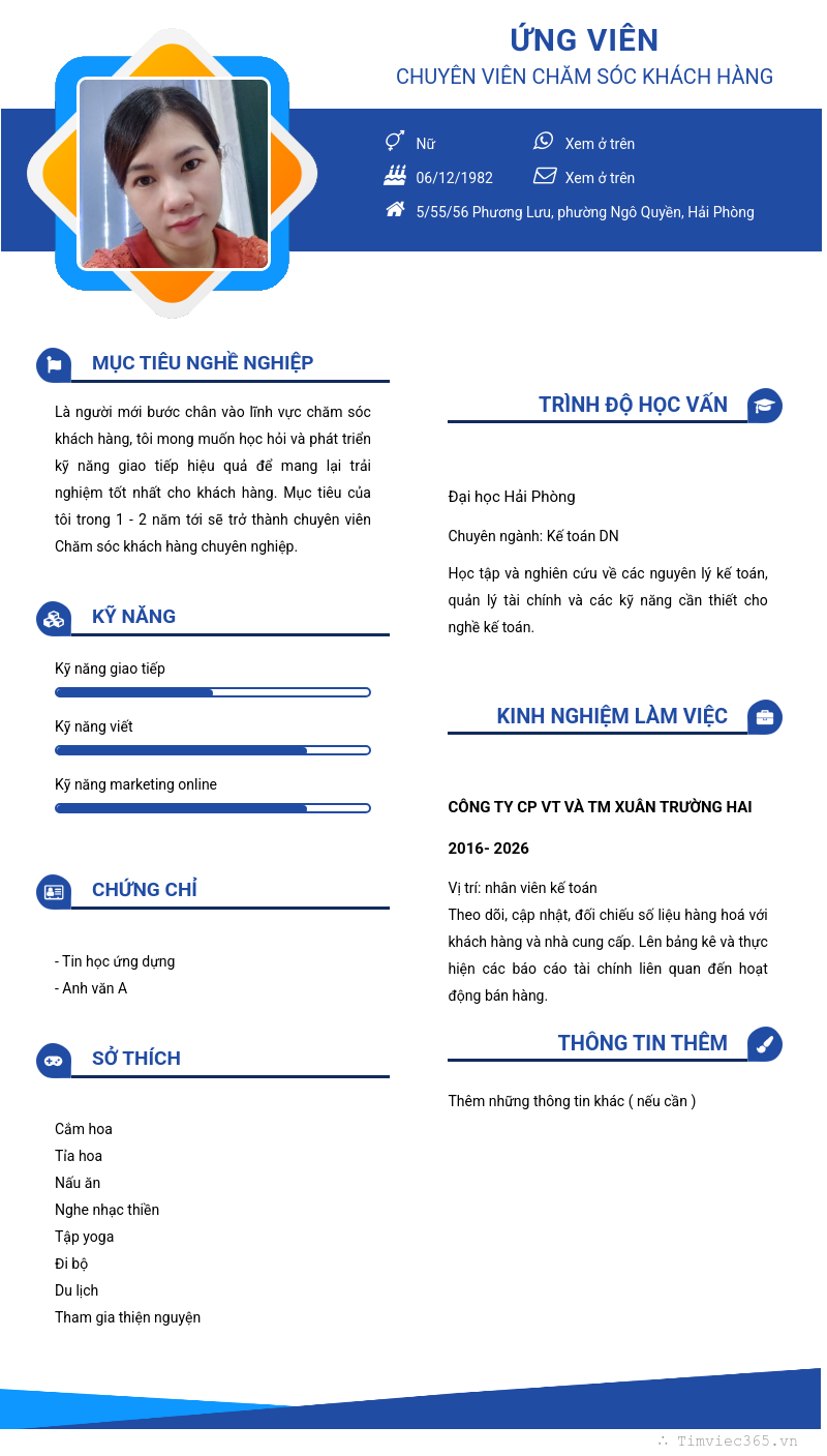 CV ứng viên