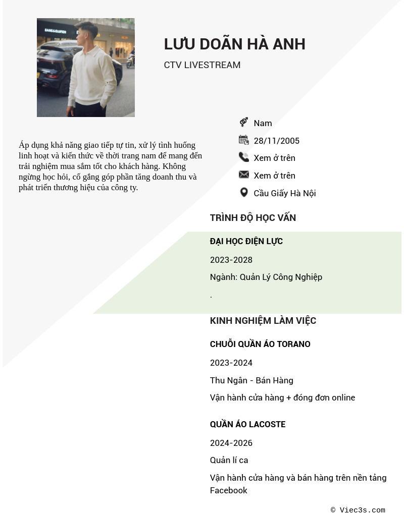 CV ứng viên