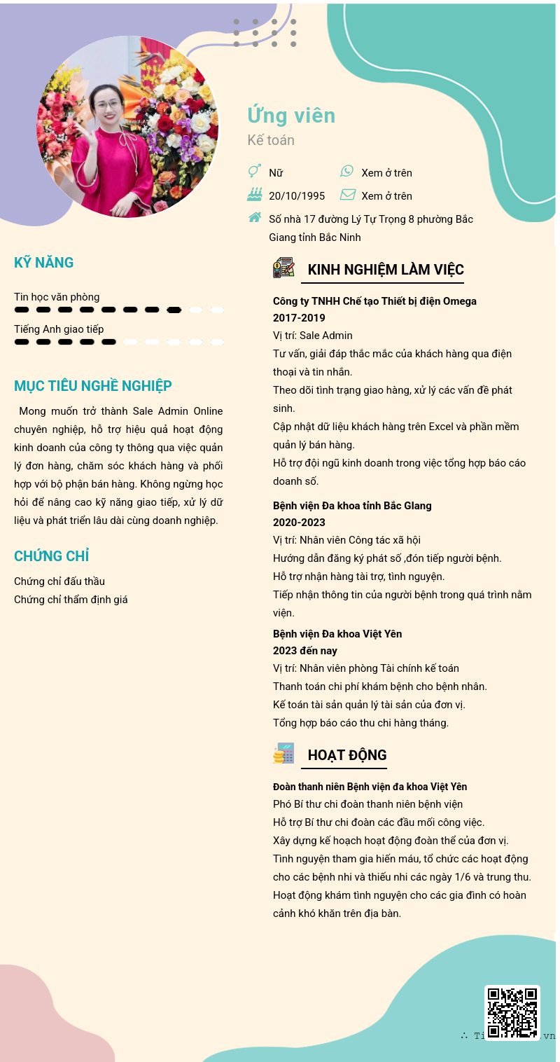 CV ứng viên