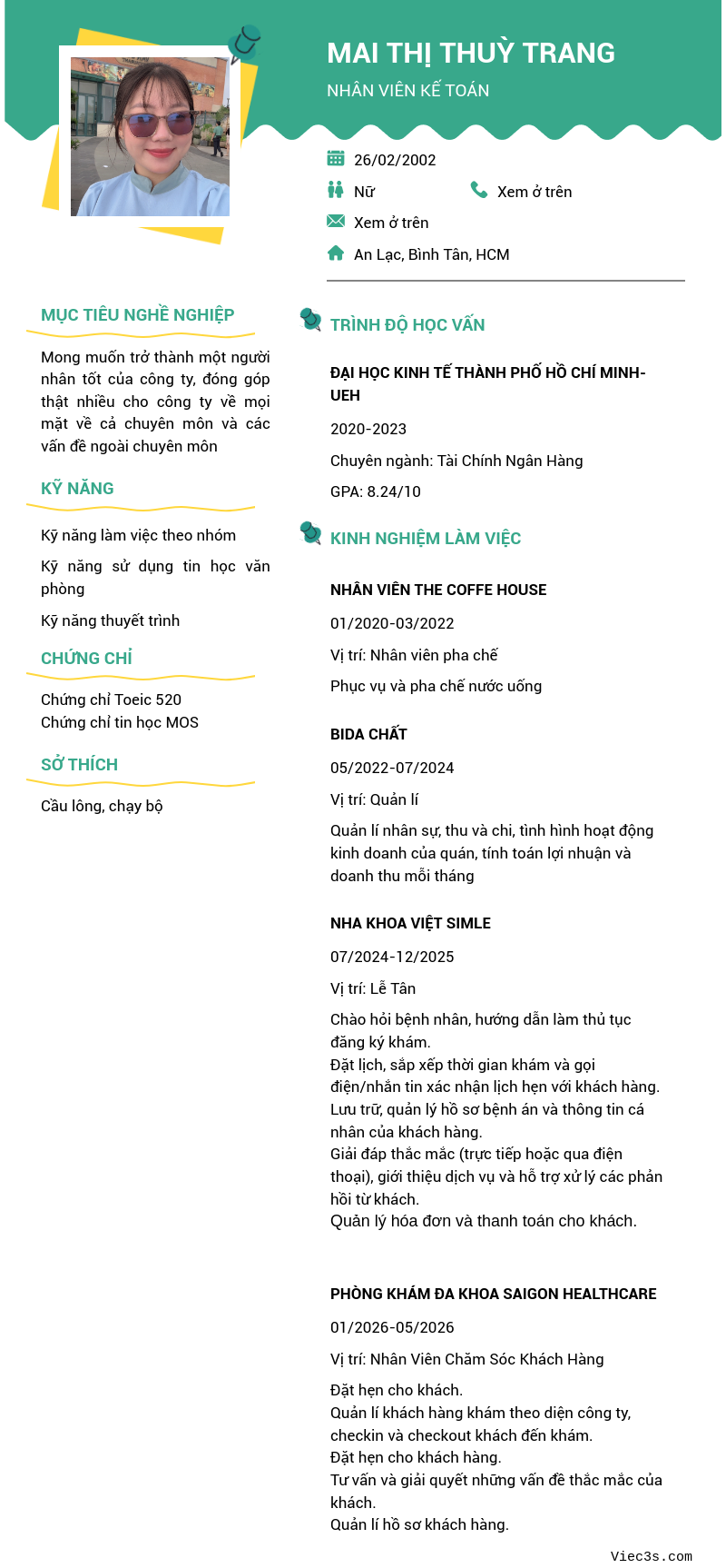 CV ứng viên