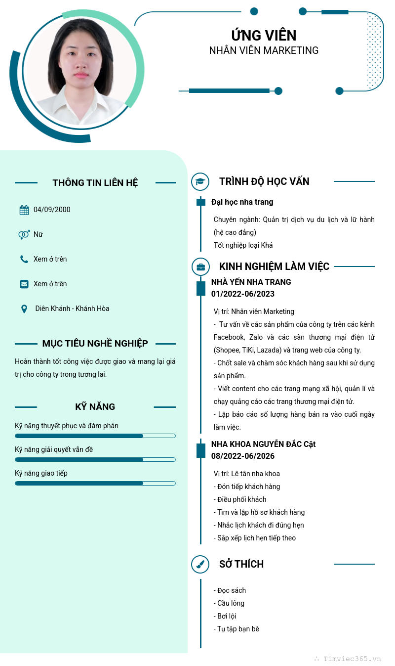 CV ứng viên