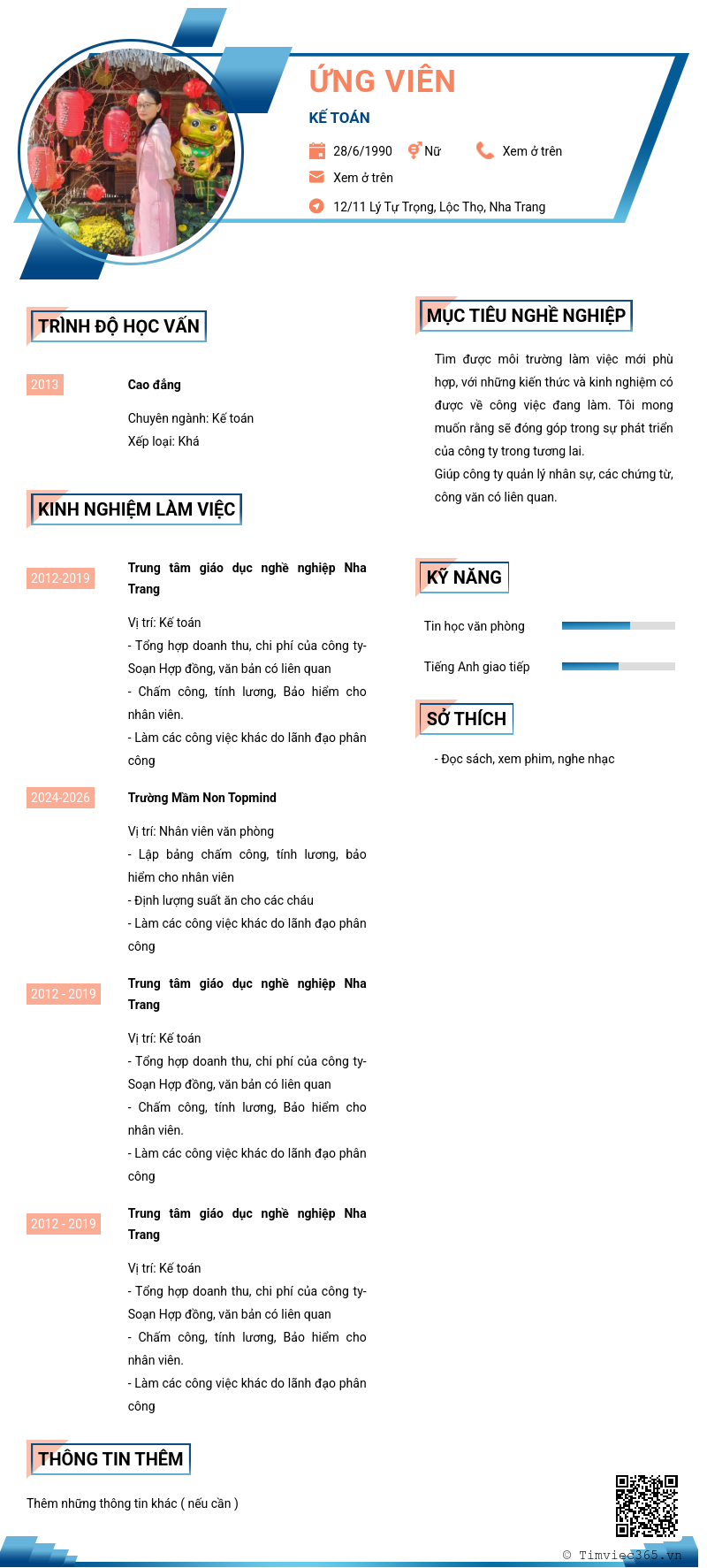 CV ứng viên