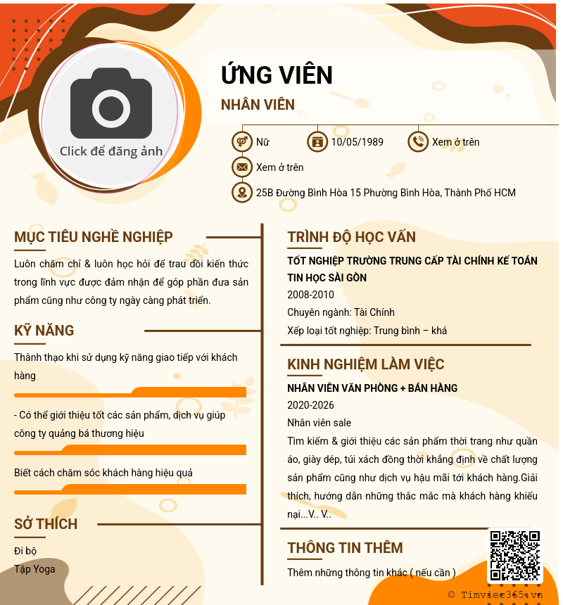 CV ứng viên
