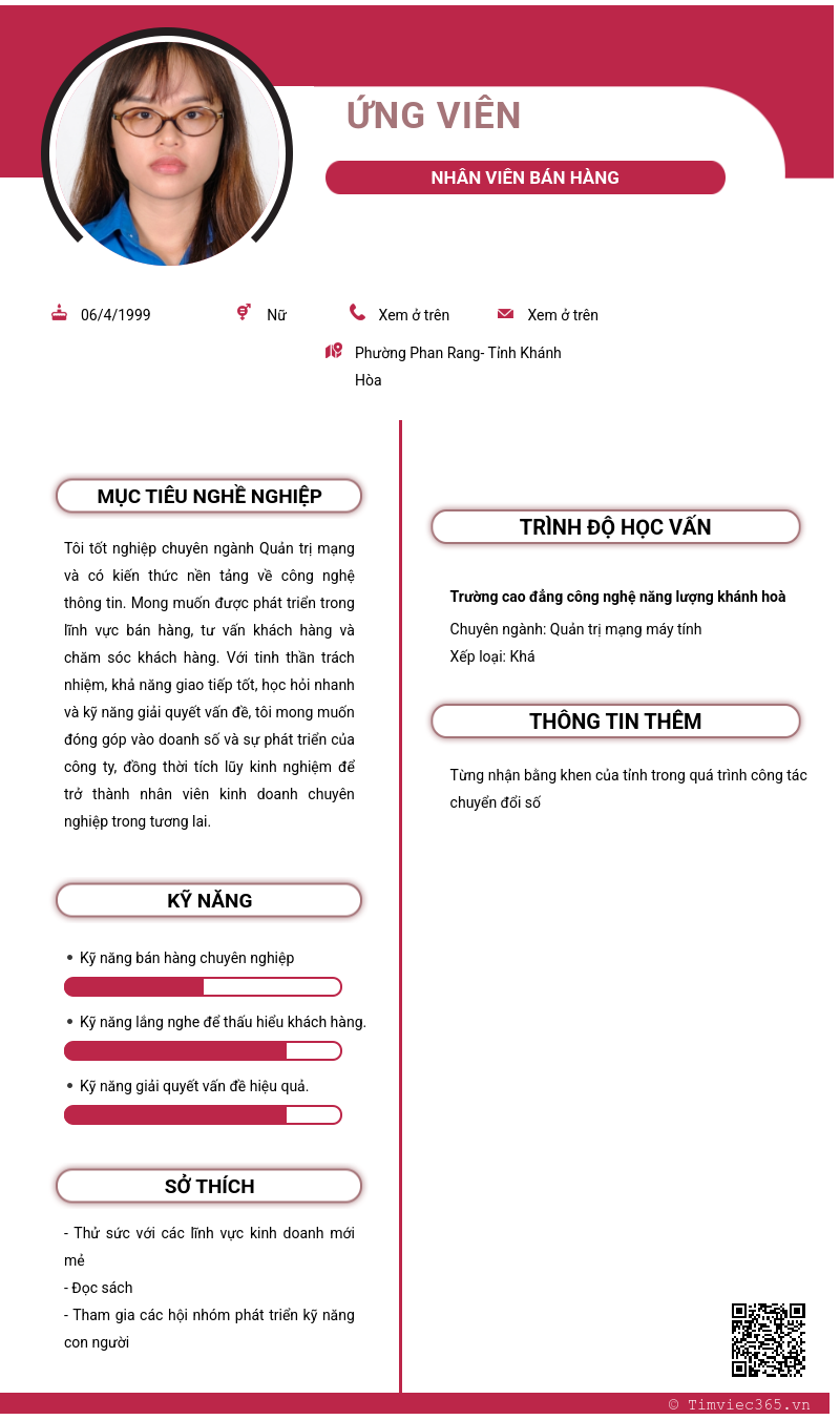 CV ứng viên