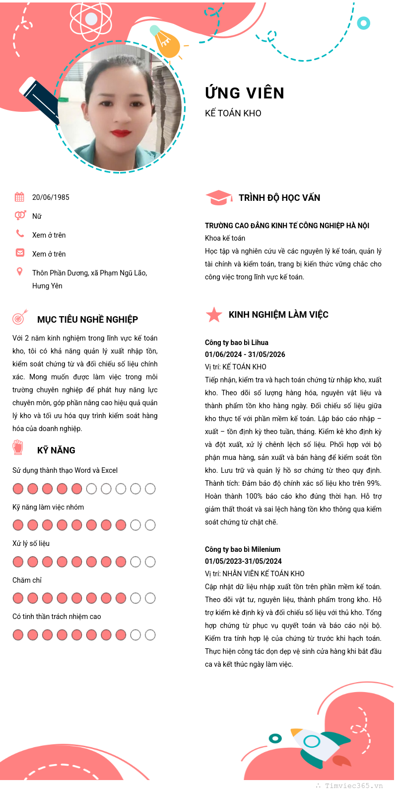 CV ứng viên