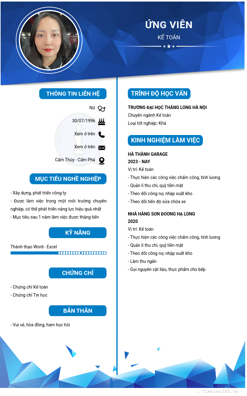 CV ứng viên
