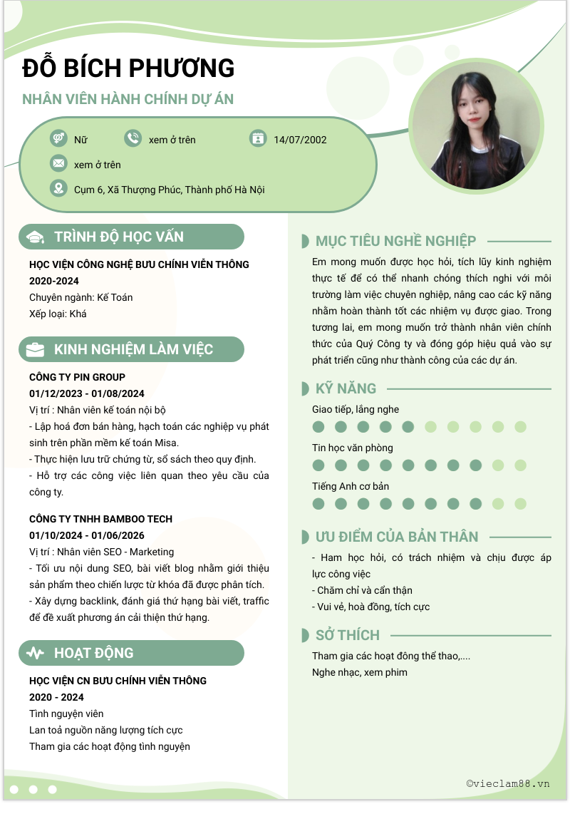 CV ứng viên