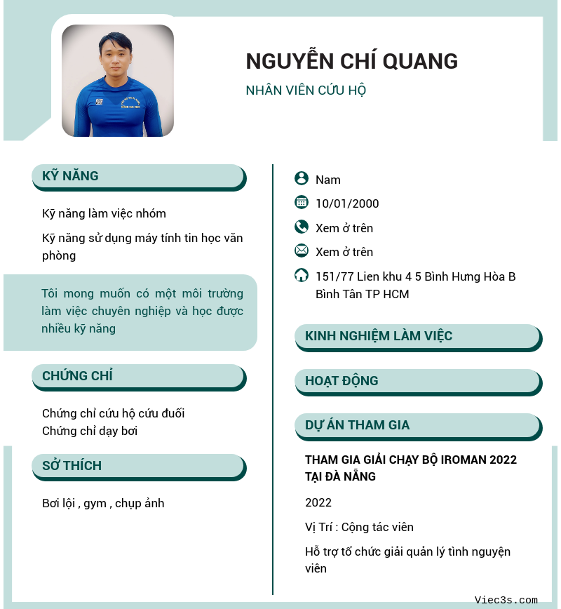 CV ứng viên