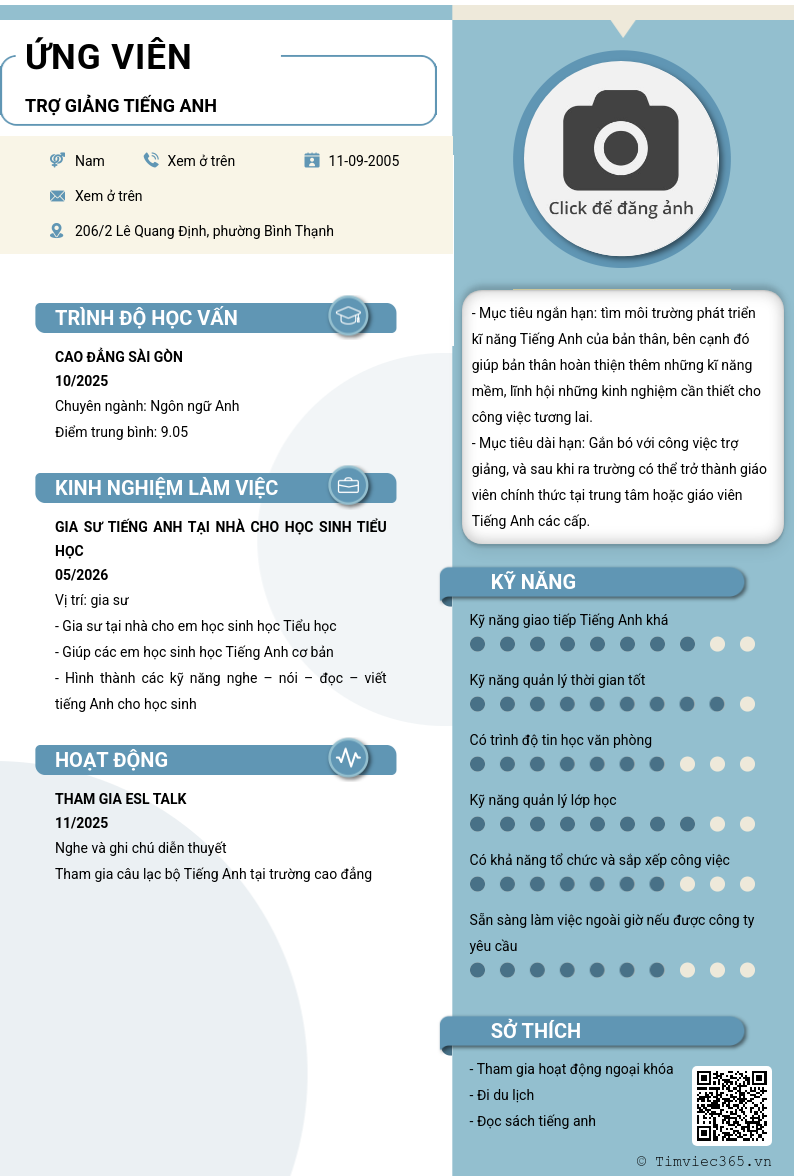 CV ứng viên