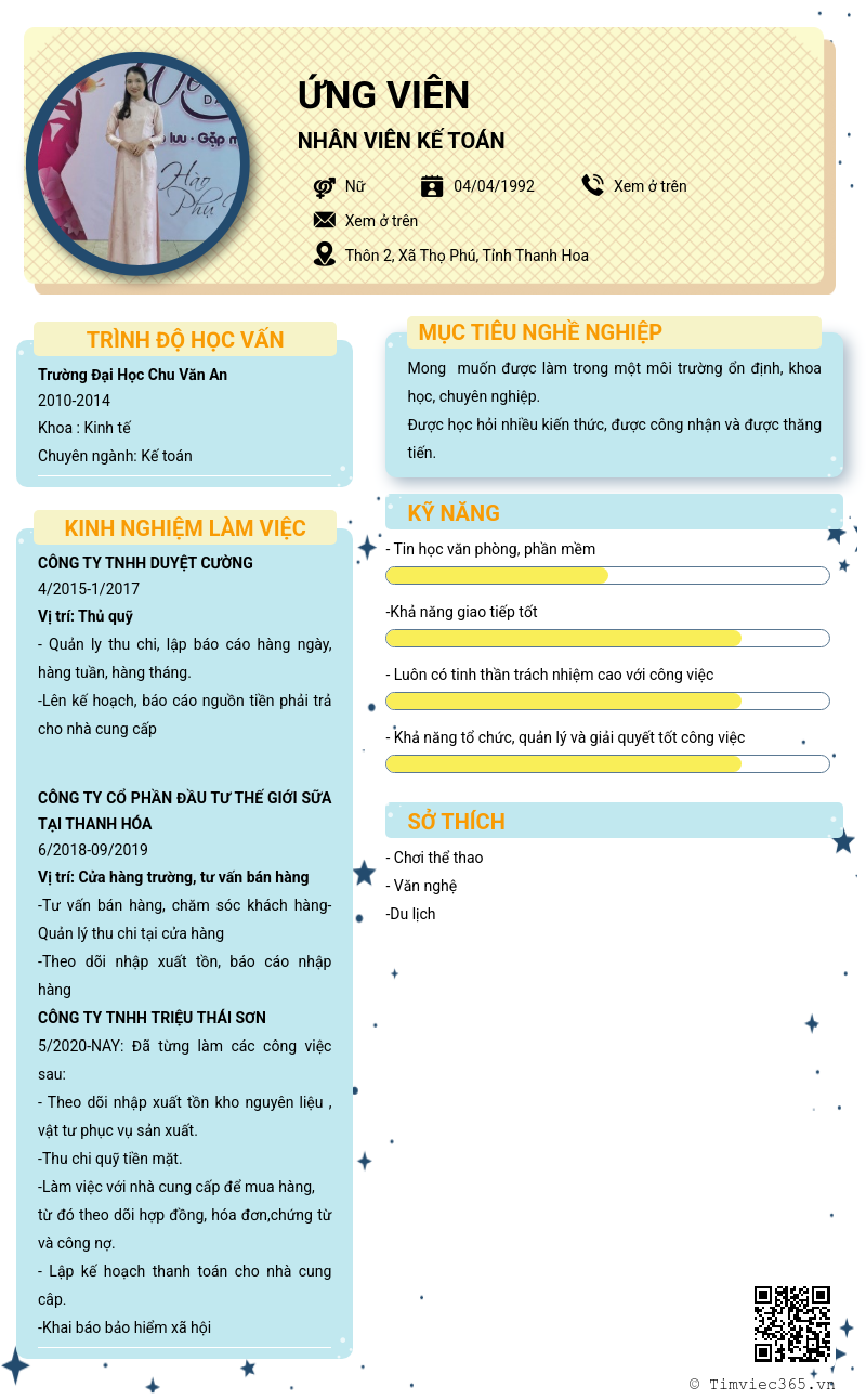 CV ứng viên