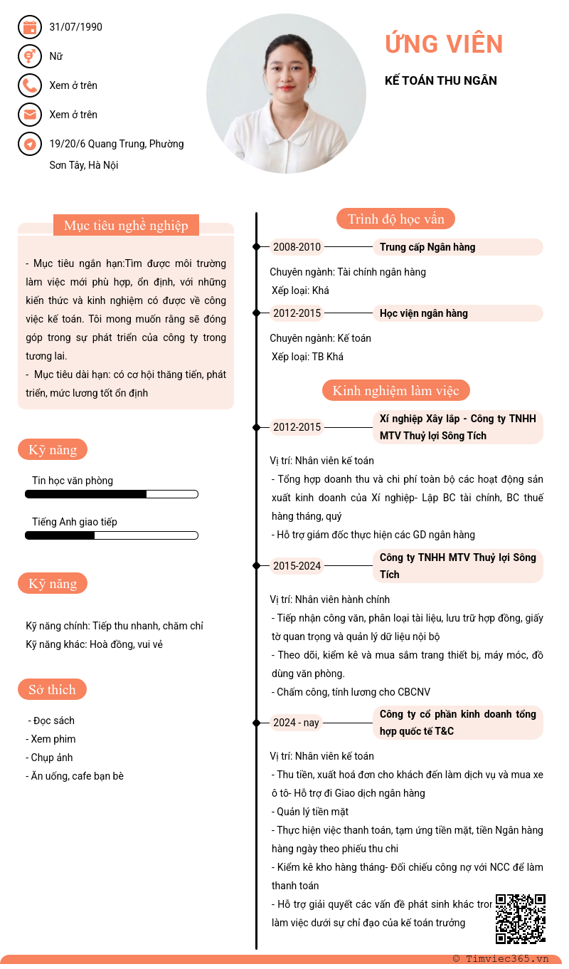 CV ứng viên