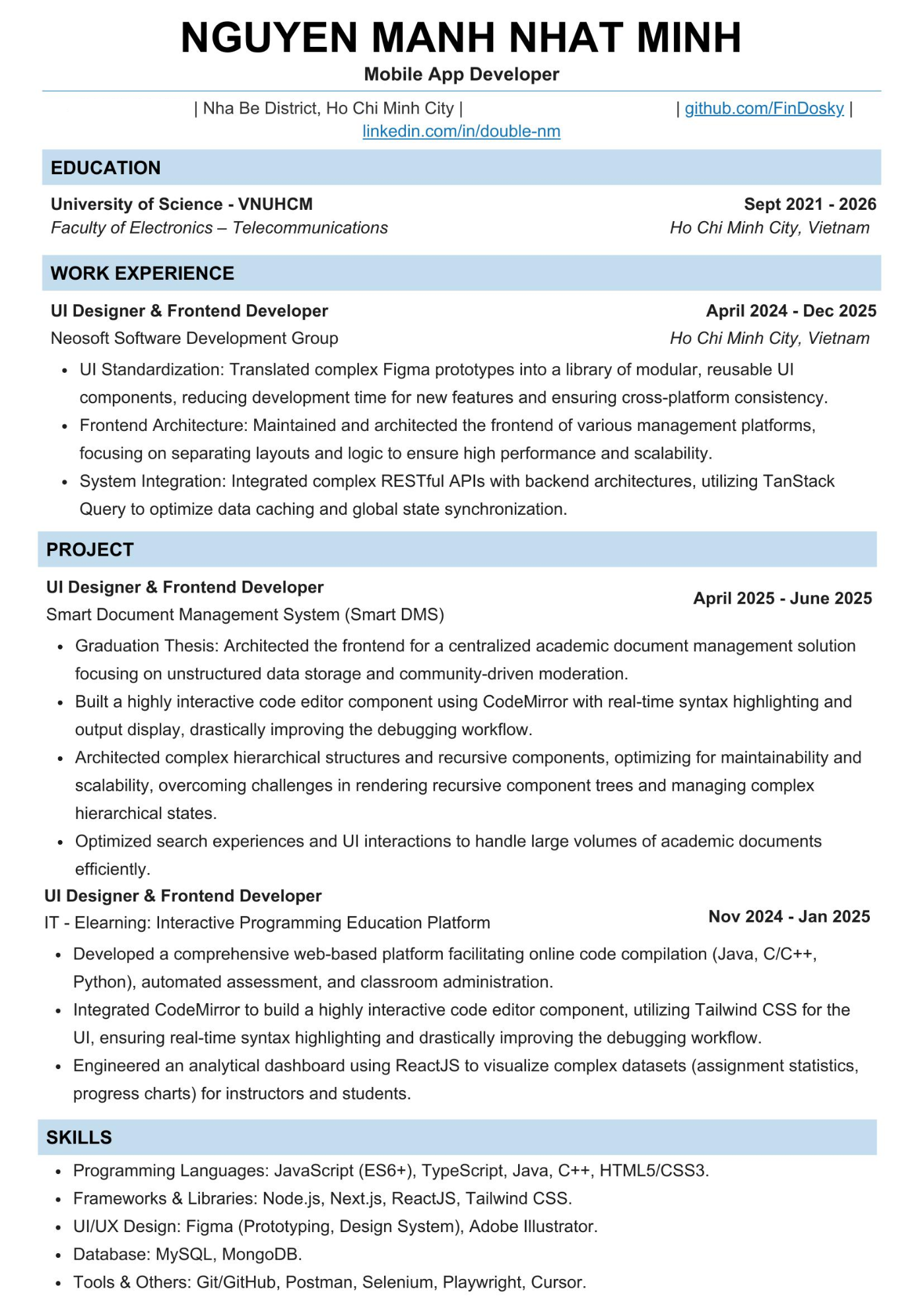 CV ứng viên