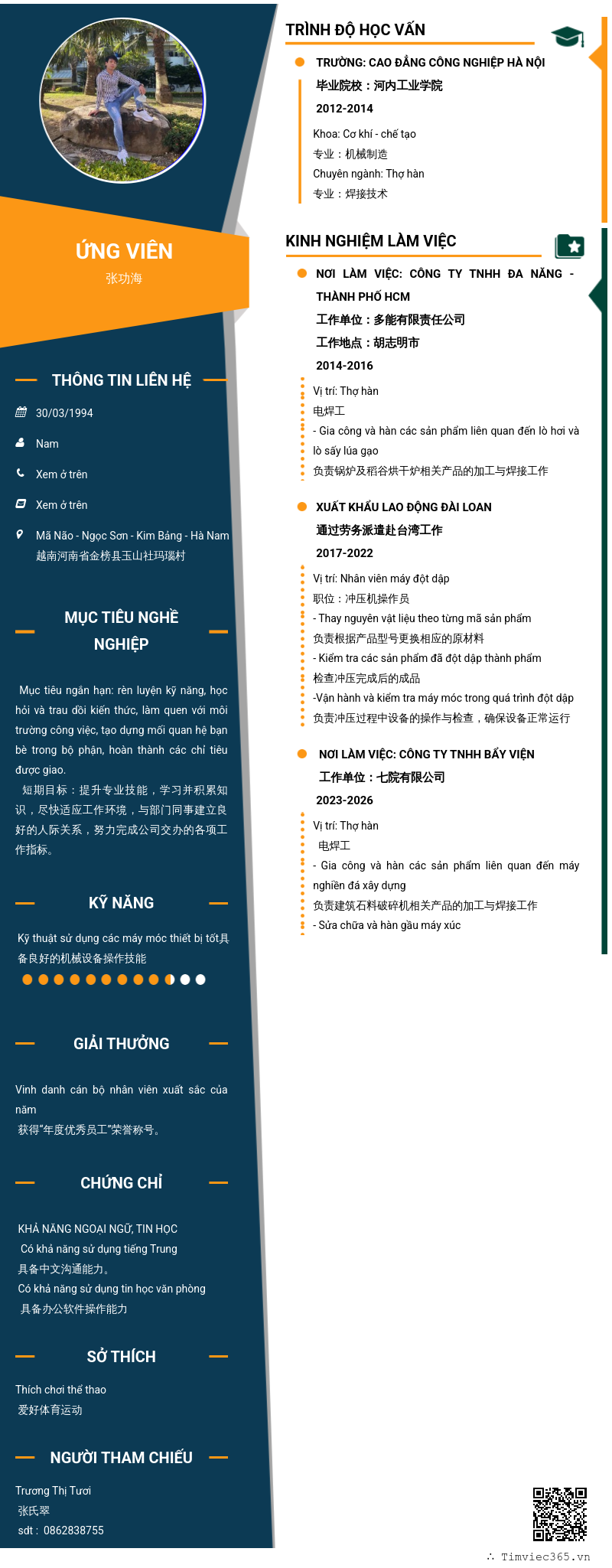 CV ứng viên
