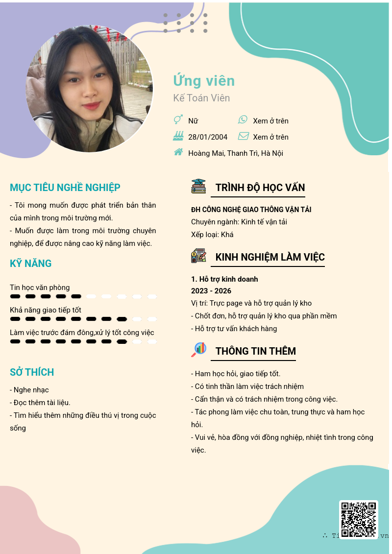 CV ứng viên
